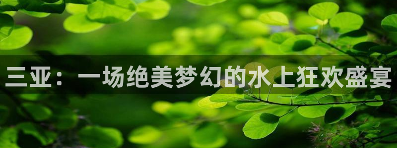 摩臣5平台ccmpc麻将胡了：三亚：一场绝美梦幻的水上狂欢盛宴